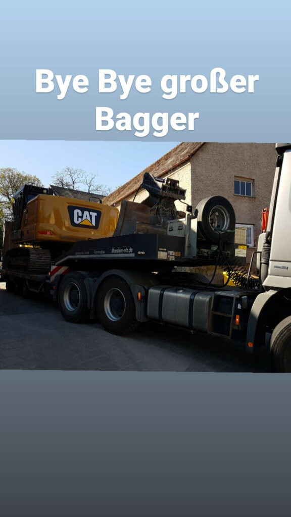 Bagger Abtransport